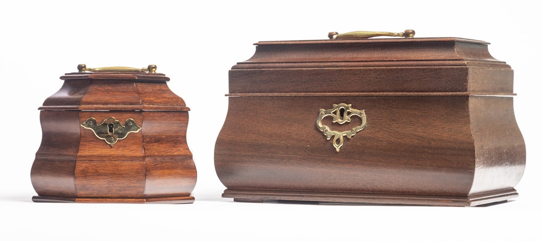TWO WILLIAMSBURG TEA CADDIES (1 of 7)