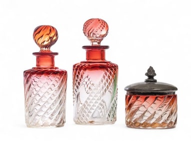 BACCARAT AMBERINA DRESSER ITEMS