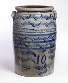 PROFUSELY DECORATED STONEWARE JAR