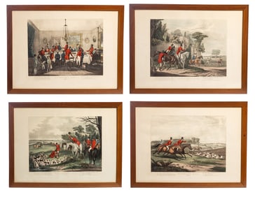 SET OF FOUR ENGLISH HUNT PRINTS