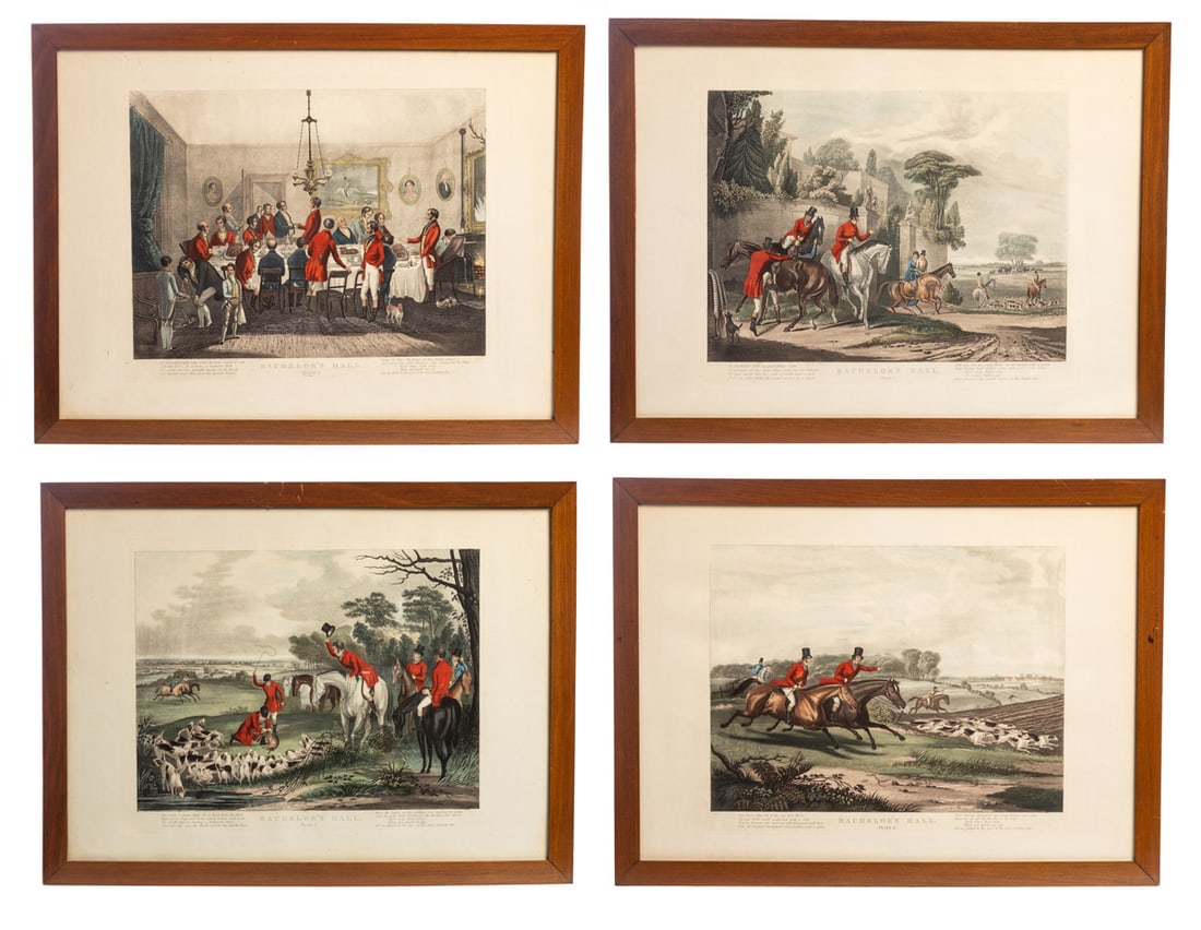 SET OF FOUR ENGLISH HUNT PRINTS (1 of 9)