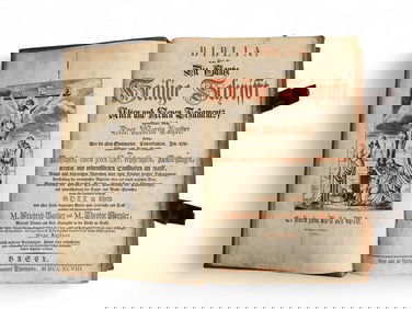 EARLY BIBLE WITH VELLUM BINDING