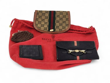 GROUP OF VINTAGE GUCCI WALLETS