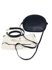 VINTAGE GUCCI GG LEATHER CROSSBODY BAG