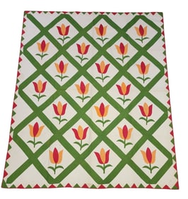 SIGNED APPLIQUE QUILT