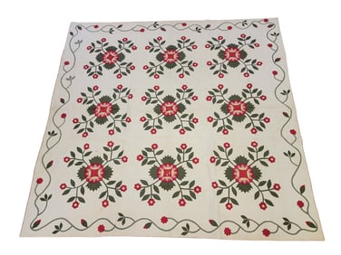 ROSE OF SHARON APPLIQUE QUILT