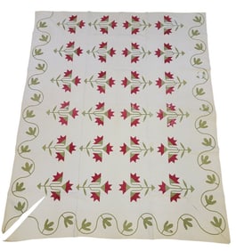 FLORAL APPLIQUE QUILT