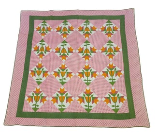 OHIO FLORAL APPLIQUE QUILT