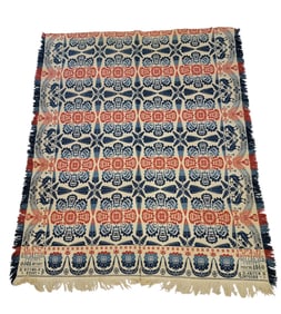 RARE MICHIGAN COVERLET