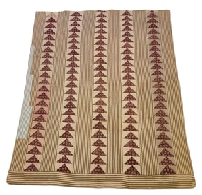 PIECED "FLYING GEESE" QUILT