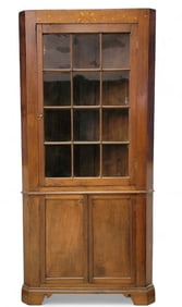 INLAID KENTUCKY CORNER CUPBOARD
