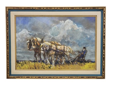 SPRING PLOWING?BY LESLIE COPE (OHIO, 1913-2002)