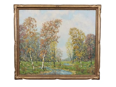 FALL LANDSCAPE BY PAUL BETTINGER (OHIO, 1848-1947)