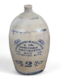 WEST VIRGINIA STONEWARE MERCHANT JUG