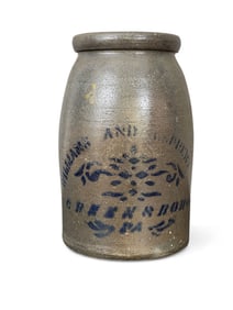 WILLIAMS AND REPPERT, GREENSBORO STONEWARE JAR