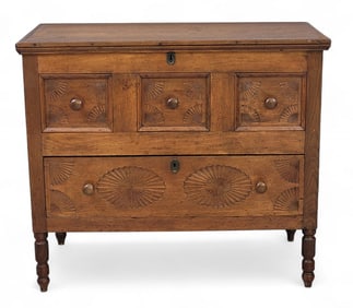 CARVED BLANKET CHEST