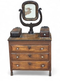 CHILD'S DRESSING CHEST WITH MIRROR