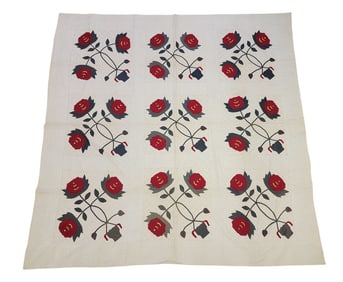 "FLOWER POT/BASKET" APPLIQUE QUILT