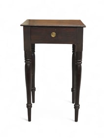 GRAIN-DECORATED ONE-DRAWER STAND