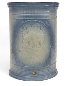 LARGE STONEWARE ICE WATER COOLER