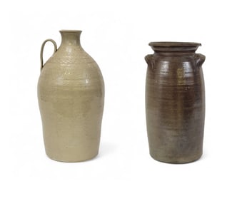TWO PIECES OF SOUTHERN STONEWARE