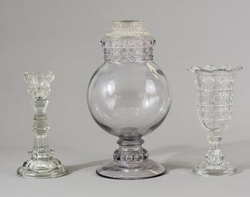 THREE PIECES OF EARLY GLASS