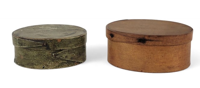 TWO BENTWOOD PANTRY BOXES
