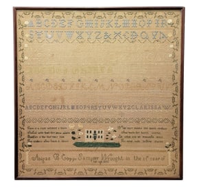 LARGE MAINE SCHOOLGIRL SAMPLER
