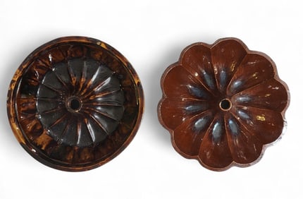 TWO POTTERY MOLDS