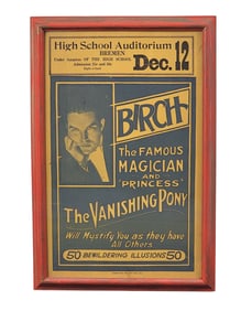 MAGICIAN MCDONALD BIRCH SHOW POSTER, BREMEN HIGH SCHOOL