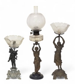 THREE FIGURAL LAMPS