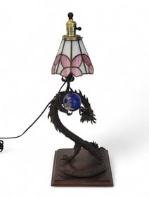 BRONZE DRAGON LAMP