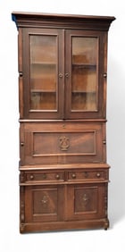 VICTORIAN DESK-AND-BOOKCASE