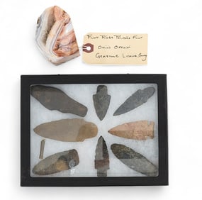 PRE-CONTACT NATIVE POINTS AND FLINT RIDGE SPECIMEN