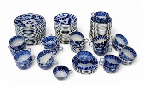 PARTIAL SET OF DUTCH FLOW BLUE