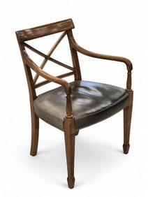 REGENCY-STYLE UPHOLSTERED DINING CHAIR