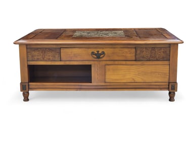 CONTEMPORARY COFFEE TABLE WITH MARBLE INSERT