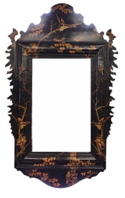 QUEEN ANNE-STYLE CHINOISERIE PAINTED MIRROR