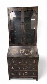 CHINOISERIE DESK-AND-BOOKCASE