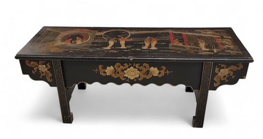 CHINOISERIE COFFEE TABLE WITH DRAWERS