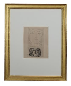 PABLO PICASSO (1881-1973), TWO HEADS OF A WOMAN, FACE ON