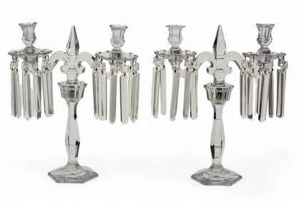 PAIR OF HEISEY CANDELABRA