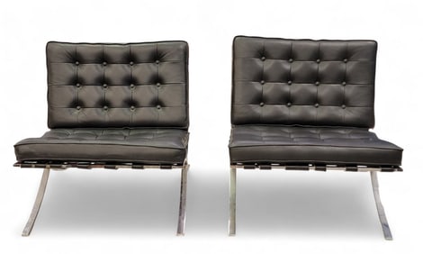 PAIR OF BARCELONA CHAIRS