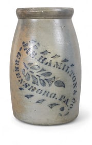 GREENSBORO, PENNSYLVANIA STONEWARE CANNING JAR