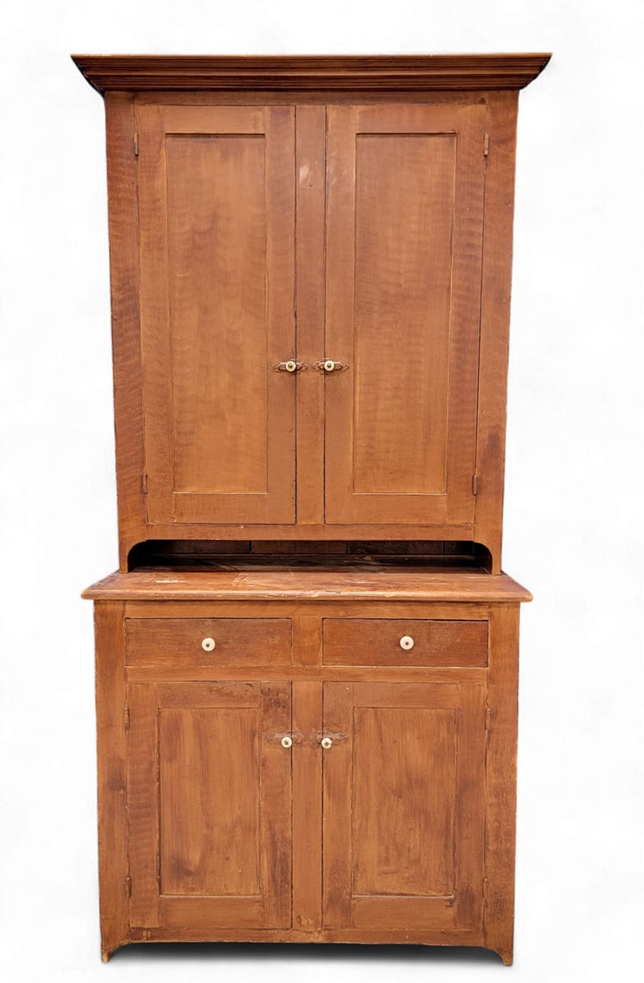 DECORATED STEP-BACK CUPBOARD (1 of 6)