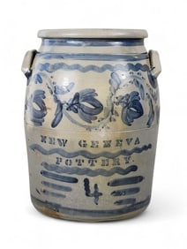 WESTERN PENNSYLVANIA DECORATED STONEWARE JAR
