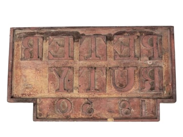 1850 PETER RUTY GRAIN BAG STAMP