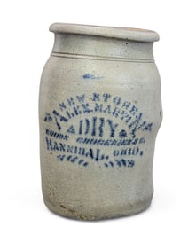 OHIO STONEWARE MERCHANT JAR