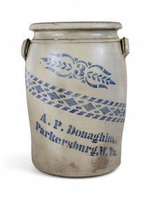 DECORATED WEST VIRGINIA JAR