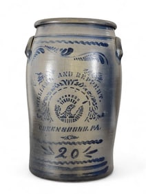 MONUMENTAL GREENSBORO STONEWARE JAR